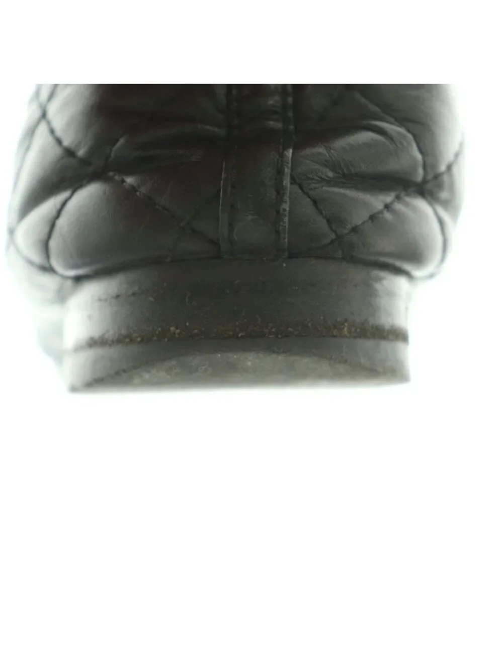 Chanel Ballerina Flat Shoes Ribbon Quilted Leather Black - Picture 9 of 9
